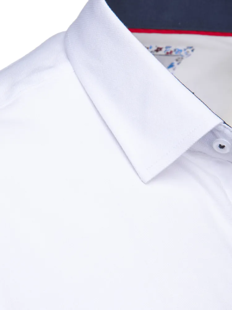 Wyjątkowe Okazje|Koszule Męskie>Dstreet Koszula męska z długim rękawem biała DX2618