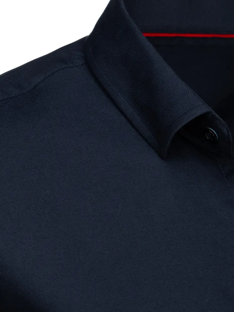 Koszule Męskie>Dstreet Koszula męska z długim rękawem granatowa DX2600