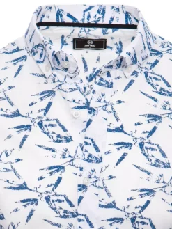 Koszule Męskie>Dstreet Koszula męska z krótkim rękawem biała KX1032