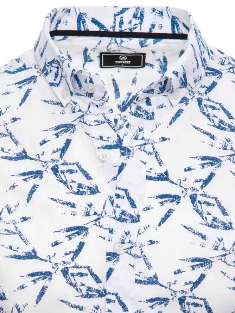 Koszule Męskie>Dstreet Koszula męska z krótkim rękawem biała KX1032