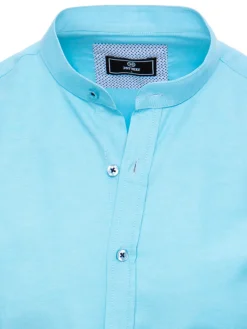 Koszule Męskie>Dstreet Koszula męska z krótkim rękawem błękitna KX1000