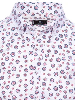 Koszule Męskie>Dstreet Koszula męska z krótkim rękawem biała KX1021