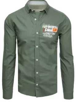 Koszule Męskie>Dstreet Koszula męska zielona DX2277