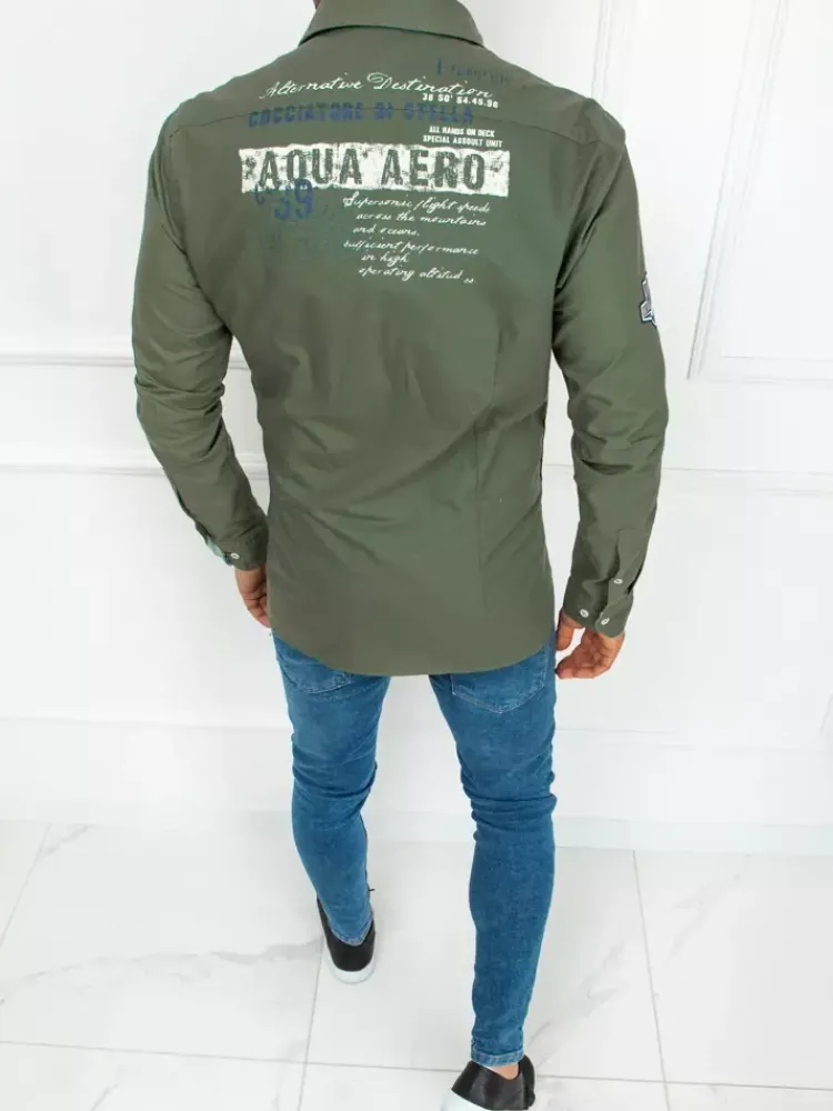 Koszule Męskie>Dstreet Koszula męska zielona DX2275