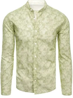 Koszule Męskie>Dstreet Koszula męska zielona DX2303