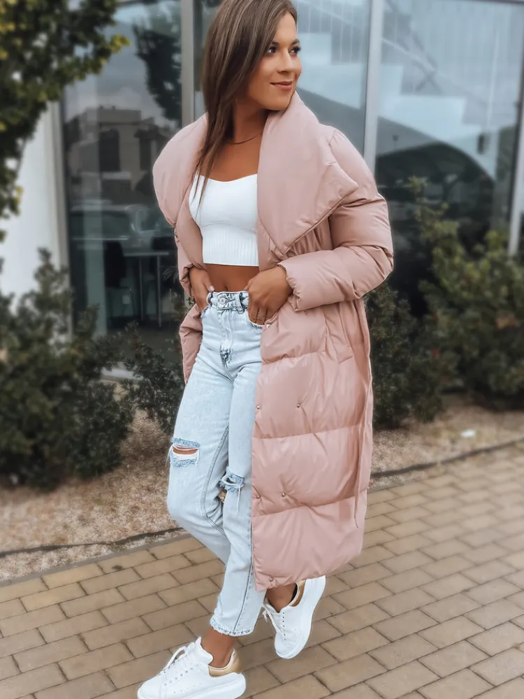 Płaszcze Damskie|Kurtki Damskie>Dstreet Kurtka pikowana damska płaszcz FAVI różowa TY3090