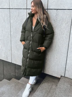 Płaszcze Damskie|Kurtki Damskie>Dstreet Kurtka zimowa damska COZYSEASON zielona TY3760