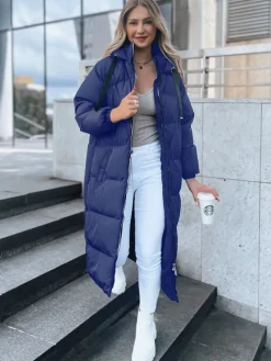 Płaszcze Damskie|Kurtki Damskie>Dstreet Kurtka zimowa damska COZYSEASON granatowa TY4048