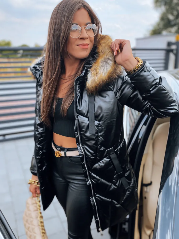 Płaszcze Damskie|Kurtki Damskie>Dstreet Kurtka zimowa damska płaszcz ROYAL czarna TY2948