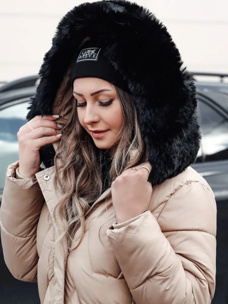 Płaszcze Damskie|Kurtki Damskie>Dstreet Kurtka zimowa damska pikowana długa WINTERACT beżowa TY4777