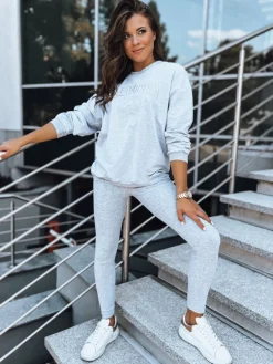 Spodnie Damskie>Dstreet Legginsy damskie CALIFORNIA TEAM szare UY1708