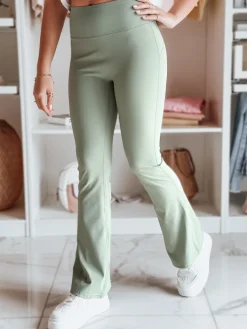 Spodnie Damskie>Dstreet Legginsy damskie dzwony FARAFII miętowe UY2615