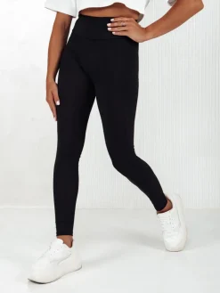 Spodnie Damskie>Dstreet Legginsy damskie FITRIBS czarne UY2177