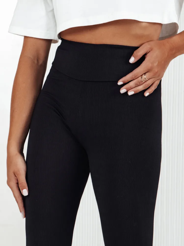 Spodnie Damskie>Dstreet Legginsy damskie FITRIBS czarne UY2177