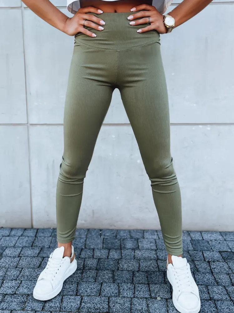Spodnie Damskie>Dstreet Legginsy damskie LOOK ME zielone UY1618