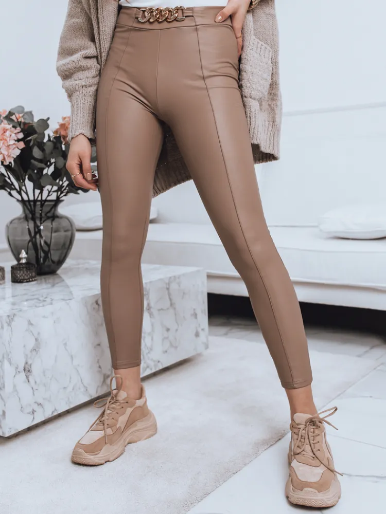 Spodnie Damskie>Dstreet Legginsy damskie STRIKE beżowe UY1115