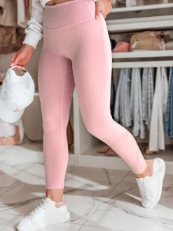 Spodnie Damskie>Dstreet Legginsy damskie z efektem push-up DIMODOI różowe UY2437