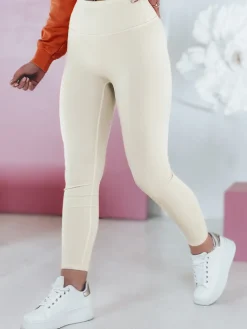 Spodnie Damskie>Dstreet Legginsy damskie z wysokim stanem ACTIVIS bieałe UY2601