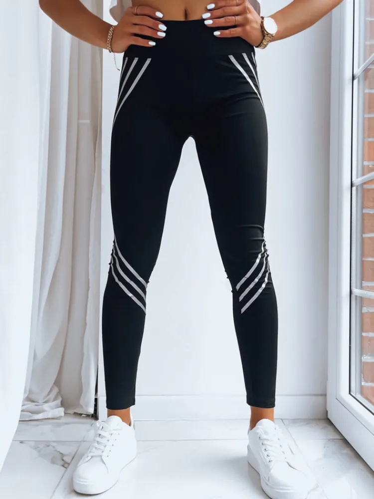 Spodnie Damskie>Dstreet Legginsy TERINI srebrne UY1420