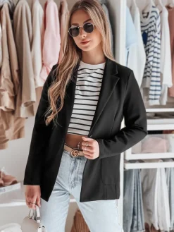 Marynarki Damskie>Dstreet Marynarka damska CLASSVENT czarna PY0107