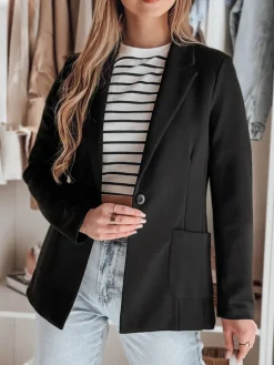 Marynarki Damskie>Dstreet Marynarka damska CLASSVENT czarna PY0107