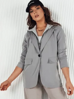 Marynarki Damskie>Dstreet Marynarka damska FERMO szara PY0086