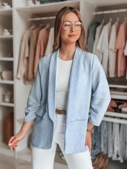 Marynarki Damskie>Dstreet Marynarka damska oversize SOFT LOVE niebieska PY0132