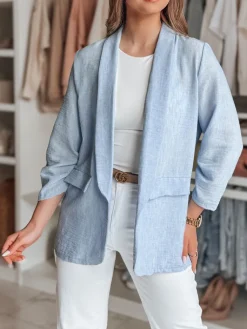 Marynarki Damskie>Dstreet Marynarka damska oversize SOFT LOVE niebieska PY0132