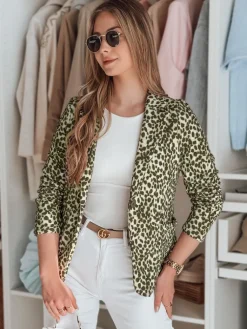 Marynarki Damskie>Dstreet Marynarka damska taliowana MARABELL zielona PY0129