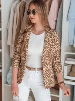 Marynarki Damskie>Dstreet Marynarka damska taliowana MARABELL beżowa PY0127