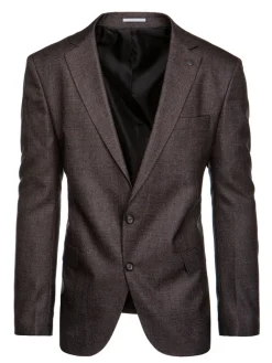 Marynarki Męskie>Dstreet Marynarka męska brązowa MX0599