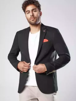 Marynarki Męskie>Dstreet Marynarka męska czarna MX0527