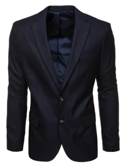 Marynarki Męskie|Wyjątkowe Okazje>Dstreet Marynarka męska jednorzędowa granatowa MX0625