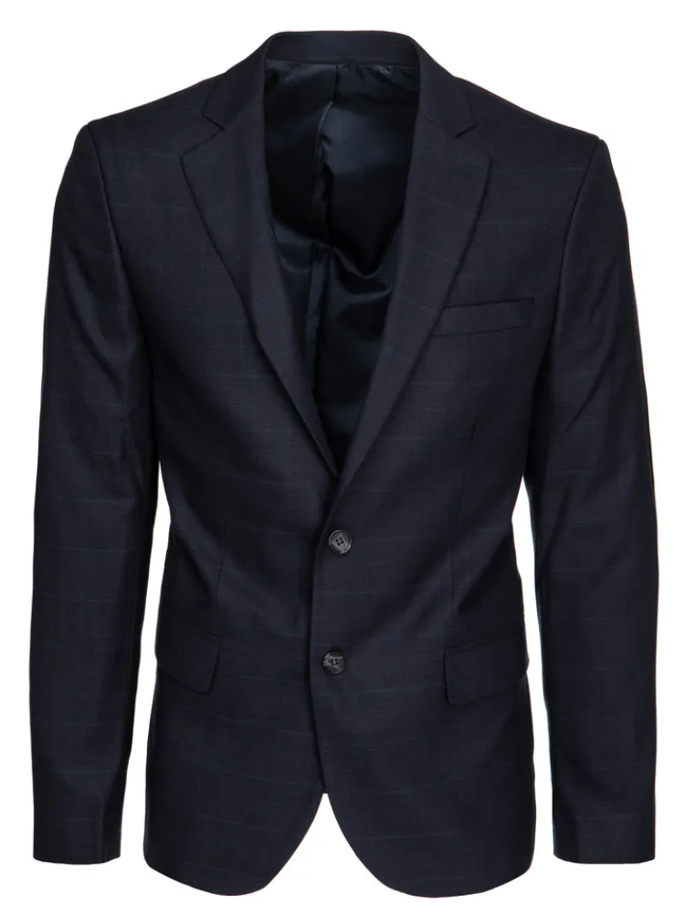 Marynarki Męskie|Wyjątkowe Okazje>Dstreet Marynarka męska jednorzędowa granatowa MX0623