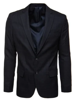 Marynarki Męskie|Wyjątkowe Okazje>Dstreet Marynarka męska jednorzędowa granatowa MX0633