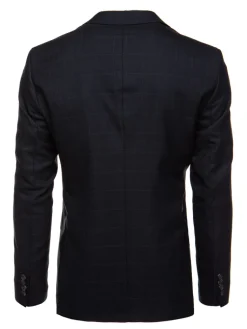 Marynarki Męskie|Wyjątkowe Okazje>Dstreet Marynarka męska jednorzędowa granatowa MX0633