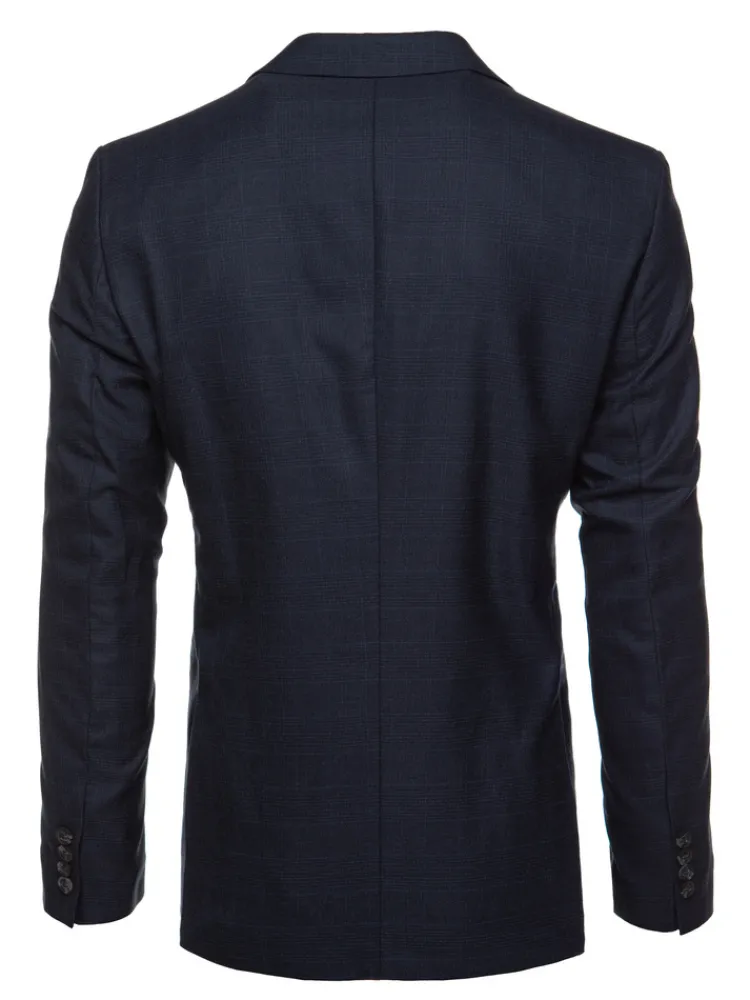 Marynarki Męskie|Wyjątkowe Okazje>Dstreet Marynarka męska jednorzędowa granatowa MX0640