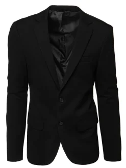 Marynarki Męskie|Wyjątkowe Okazje>Dstreet Marynarka męska jednorzędowa czarna MX0631