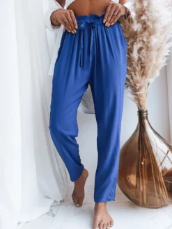 Spodnie Damskie>Dstreet Materiałowe spodnie damskie ADELIS chabrowe UY1537