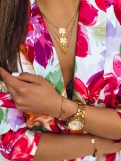 Naszyjniki>Dstreet Naszyjnik CLOVER złoty IY0098