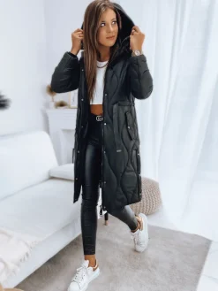 Płaszcze Damskie|Kurtki Damskie>Dstreet Płaszcz damski GIANNA czarny TY3174