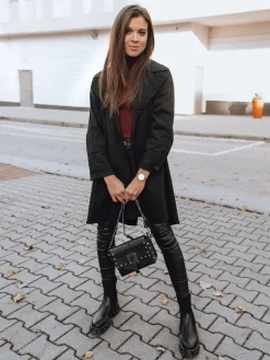 Płaszcze Damskie>Dstreet Płaszcz damski LEFFERSON czarny NY0418z