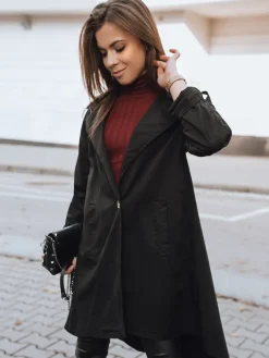Płaszcze Damskie>Dstreet Płaszcz damski LEFFERSON czarny NY0418z