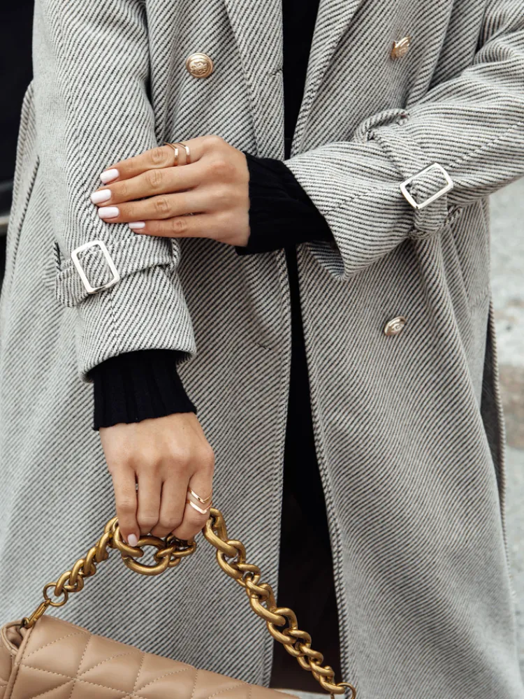 Płaszcze Damskie>Dstreet Płaszcz damski oversize CAMELLYN długi jasnobrązowy NY0744