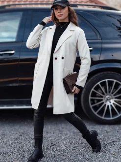 Płaszcze Damskie>Dstreet Płaszcz damski oversize LINNORE długi beżowy NY0706