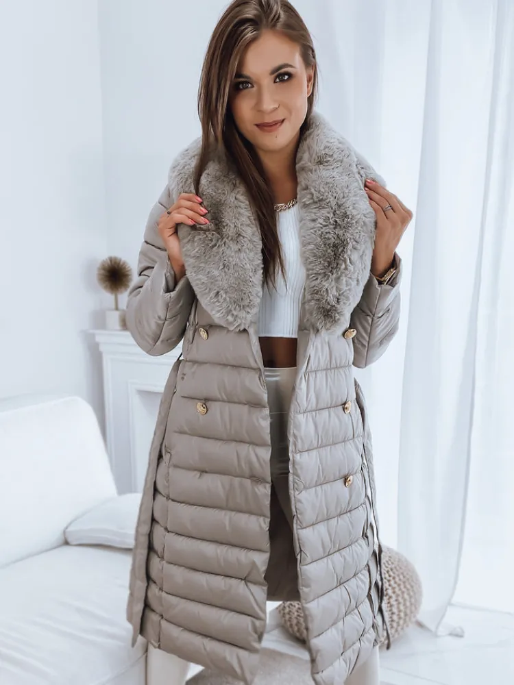 Płaszcze Damskie|Kamizelki Damskie>Dstreet Płaszcz damski pikowany kamizelka 3w1 MADAME beżowa TY3153