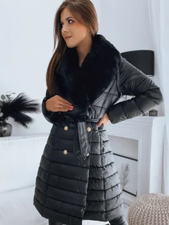 Płaszcze Damskie|Kamizelki Damskie>Dstreet Płaszcz damski pikowany kamizelka 3w1 MADAME czarna TY3154