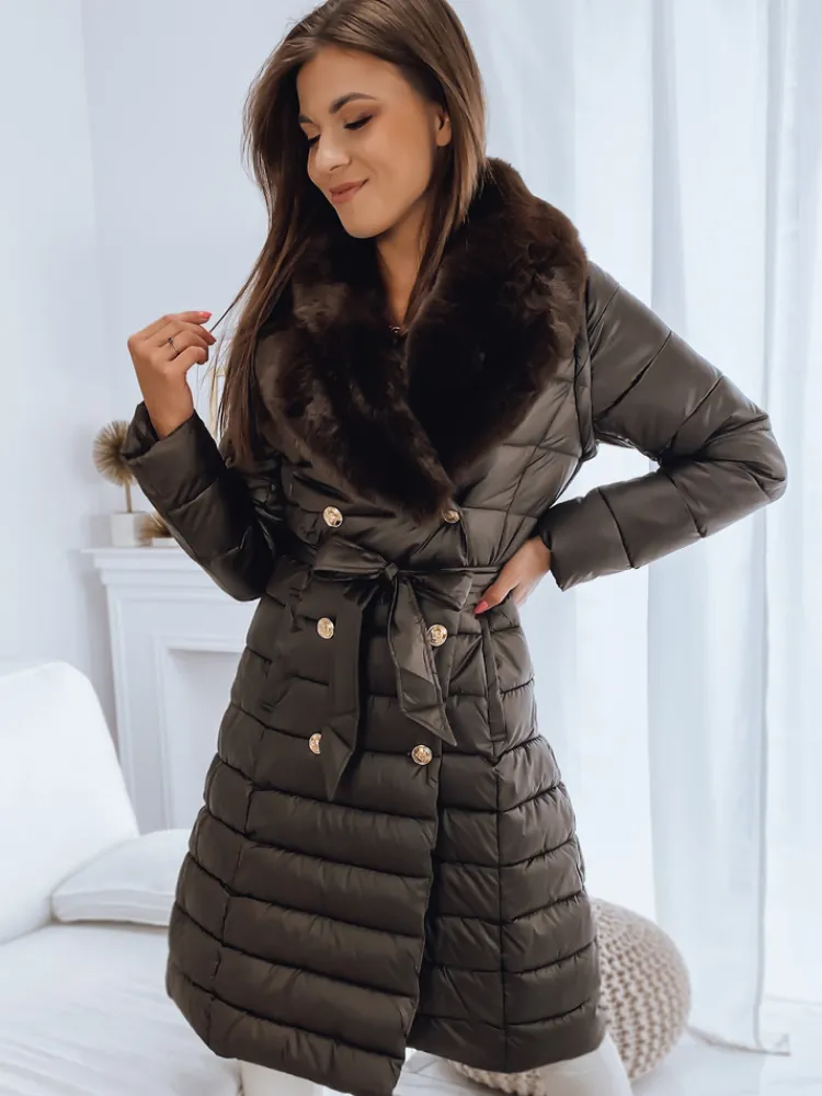 Płaszcze Damskie|Kamizelki Damskie>Dstreet Płaszcz damski pikowany kamizelka 3w1 MADAME kawowa TY3152