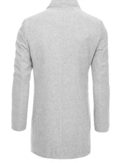 Płaszcze Męskie>Dstreet Płaszcz męski jednorzędowy szary CX0428