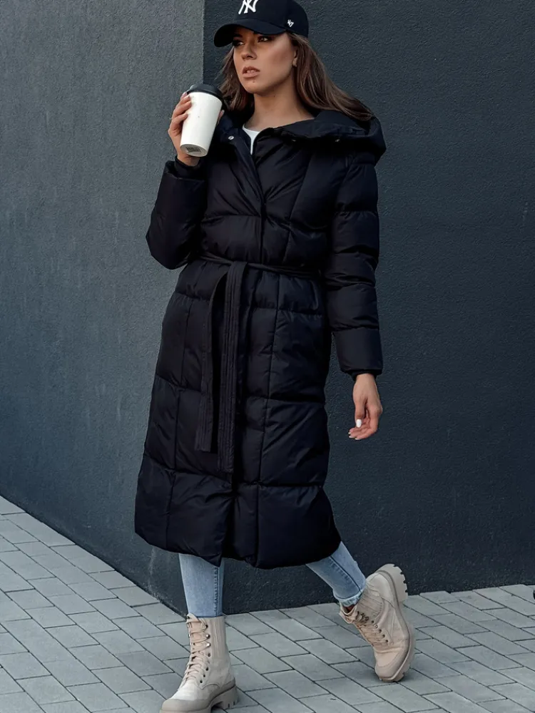 Płaszcze Damskie|Kurtki Damskie>Dstreet Płaszcz pikowany damski CLOUTIQUE czarny TY4373